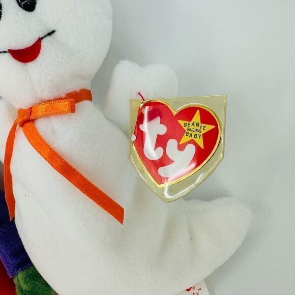 Ty Beanie Babies Halloween 2002 Frankenteddy Sheets Ghost  Ty Beanie Babies Halloween 2002 Frankenteddy Sheets Ghost Pumkin Spooky PVC